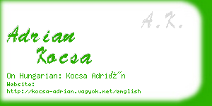 adrian kocsa business card